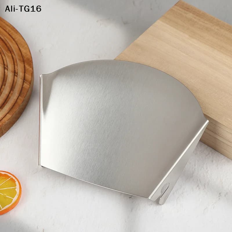 Stainless steel pouring slip shield for mixers Universal safety shield for kitchen robot fitting