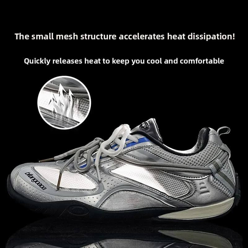 Men's Retro Breathable Mesh Sneakers Y2K Streetwear Casual Running Shoes Anti-slip Lightweight Footwear EU39-44
