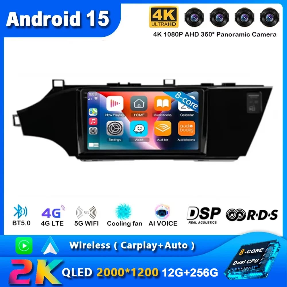 Android 15 Per Toyota Avalon 4 IV XX40 2012-2018 Auto Auto Carplay Schermo Radio Automotivo Bluetooth Stereo Lettore Multimediale GPS