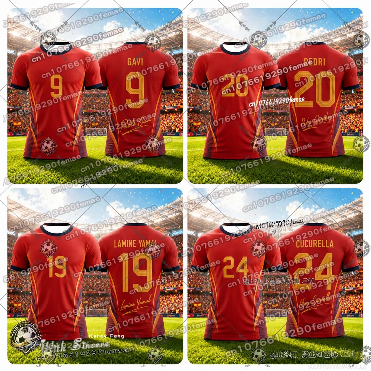 Hot Sale High Quality Spain 2026 Football Jersey Kids Adults Special Edition Fan Shirt Comfortable Sports Casual Top Gift