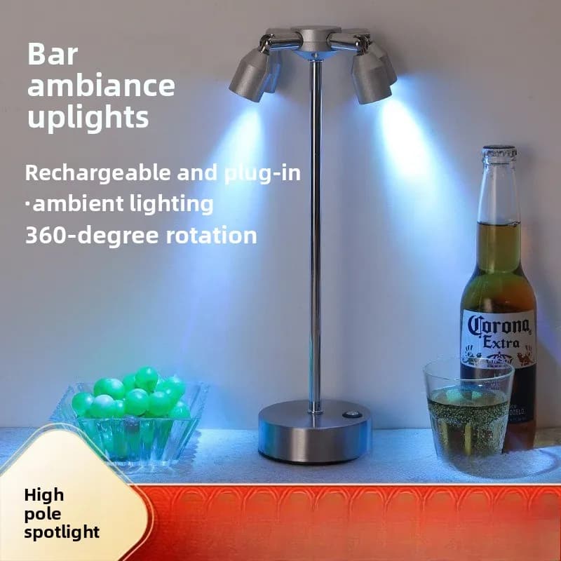 Lampada da Tavolo LED Ricaricabile per Bar, Ristoranti e Atmosfera Notturna - Luce d'Atmosfera per Tavoli da Pranzo e Banconi Bar