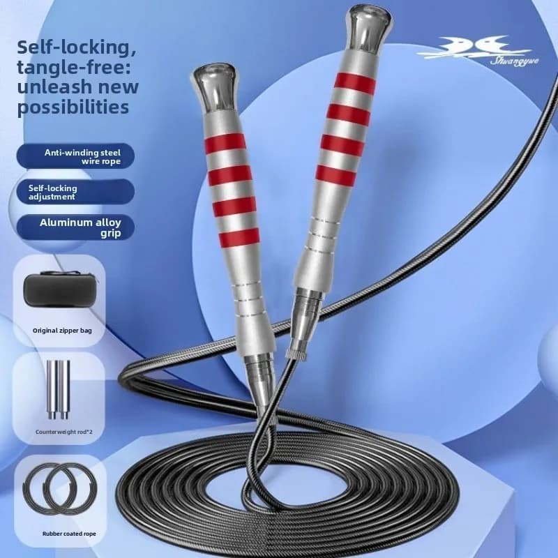 Male and Female Adults Lose Weight, Burn Fat, Exercise, Race, Ultra Light Steel Wire Jump Rope Portable Fitness Equipment