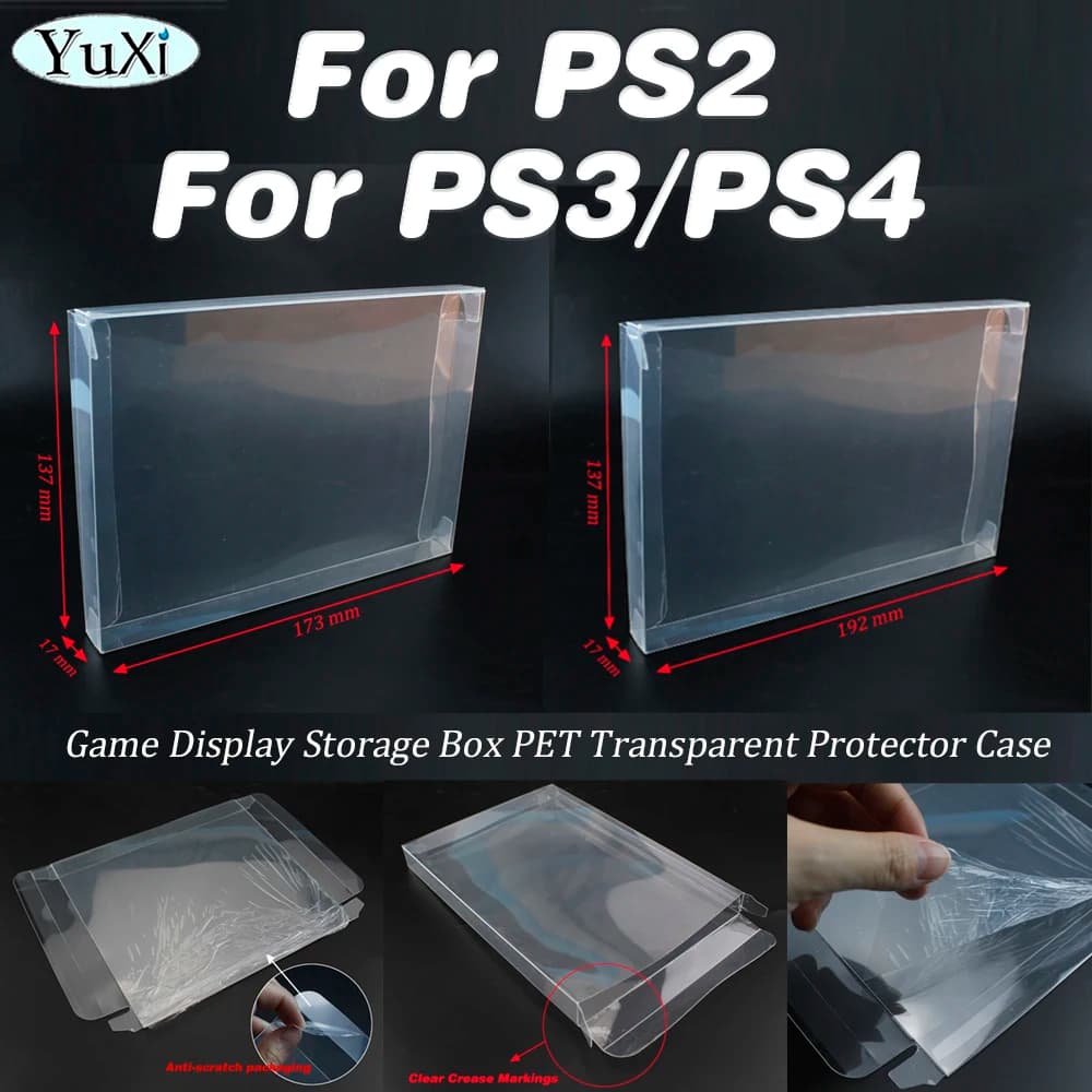 Scatola trasparente trasparente da 1 pezzo per PS2 PS3 PS4 PS5 Game Disc Horizon Collection Display Scatola di immagazzinaggio Custodia protettiva in PET