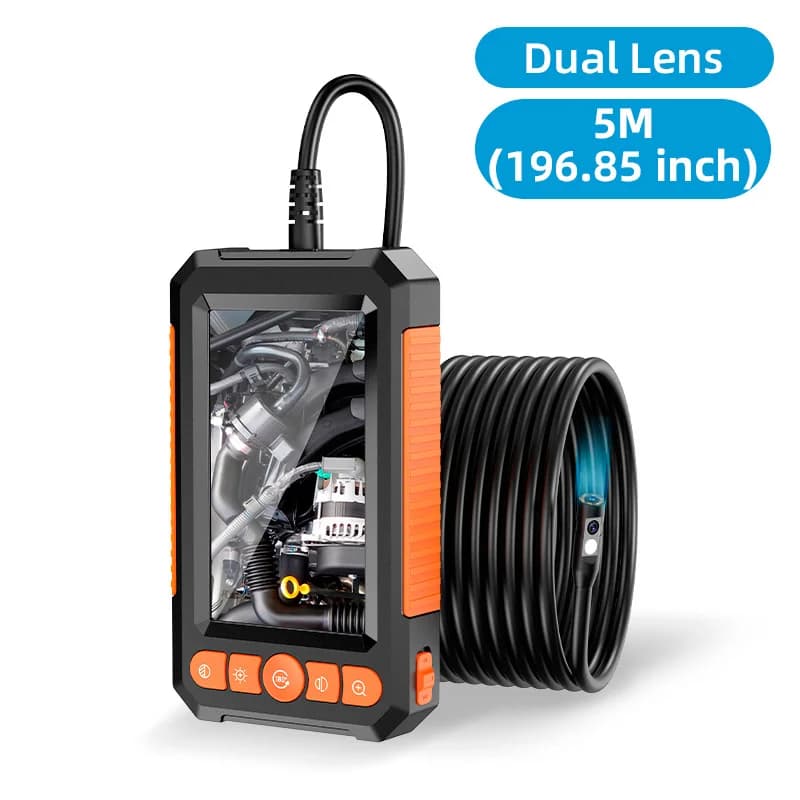 KERUI 2MP Endoscopio Fotocamera 4.3 Schermo IPS Doppia/Singola Lente Impermeabile Periscopio per Ispezione Tubi Riparazione Auto