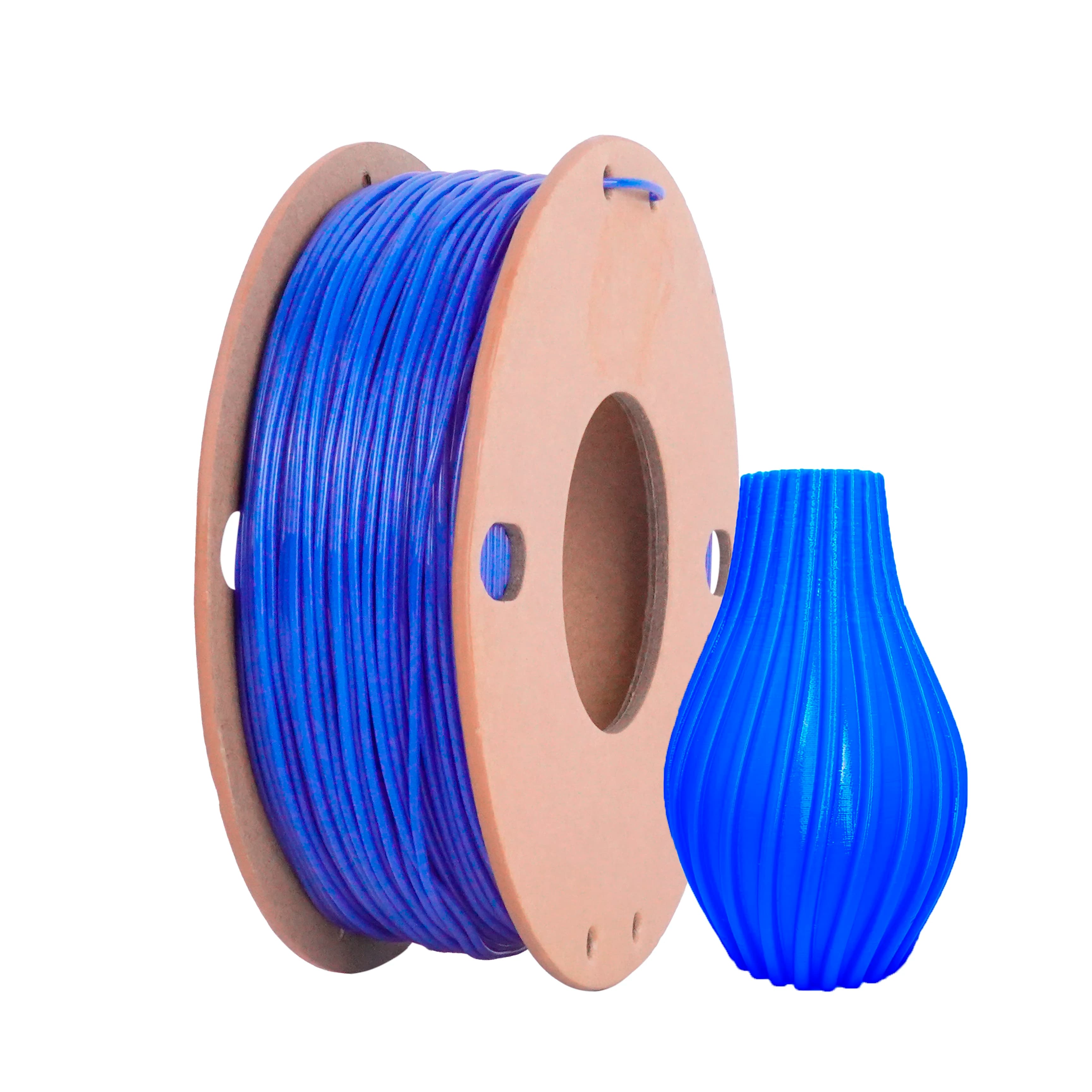 Filamento TPU Blu 250g 95A per Stampante 3D 1.75mm, Poliuretano Flessibile e Morbido, Precisione Dimensionale +/-0.03mm, Bobina da 250g (2.2 libbre)