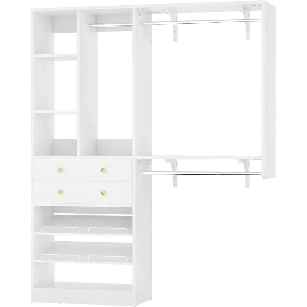 Organizer for Cabin Armadio Bianco 60 Pollici with Reversible Hanging shelves