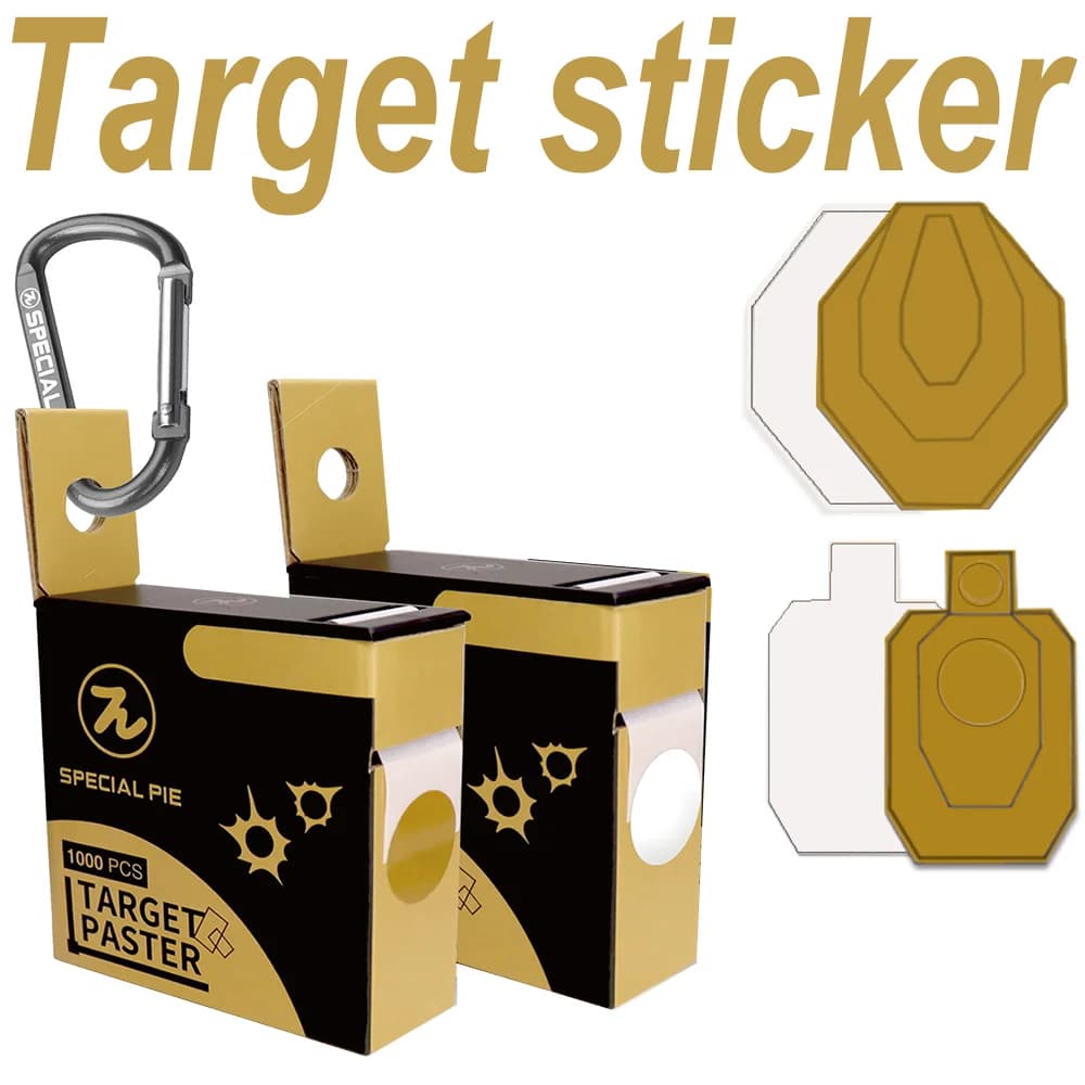 SpecialPie Adesivi per bersagli da tiro da 0,8 pollici 2000 pezzi, 1000 sabbia e 1000 bianchi, con anello a D per tiro con l'arco IPSC IDPA BB Airsoft