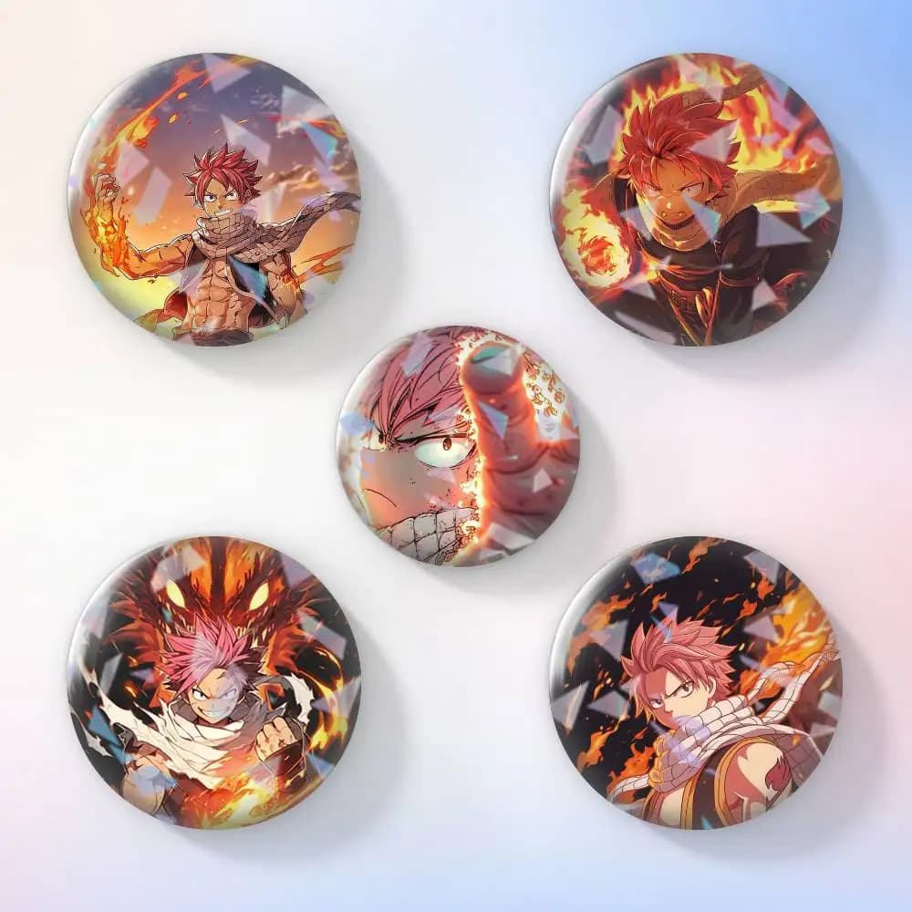 Fairy Tail Natsu Dragneel Brooch Metal Decorative Brooch Pins for Backpack Clothes Jacket Accessories,Souvenir.