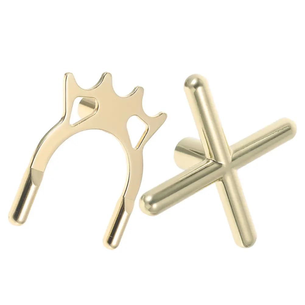 2 Pezzi Ponte per Stecca da Biliardo in Rame, Design a Croce Stabile, Accessori per Biliardo, Supporto per Stecca da Biliardo