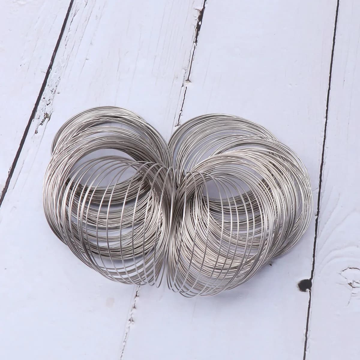 1 rotolo di filo argentato da 60 mm, materiale per la creazione di gioielli fai da te, per braccialetti da donna