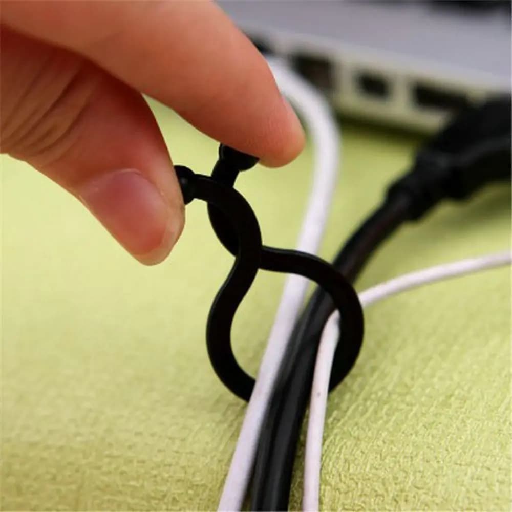 20/30 pezzi porta filo da ufficio avvolgitore per filo clip per cavo organizzatore cravatta twist