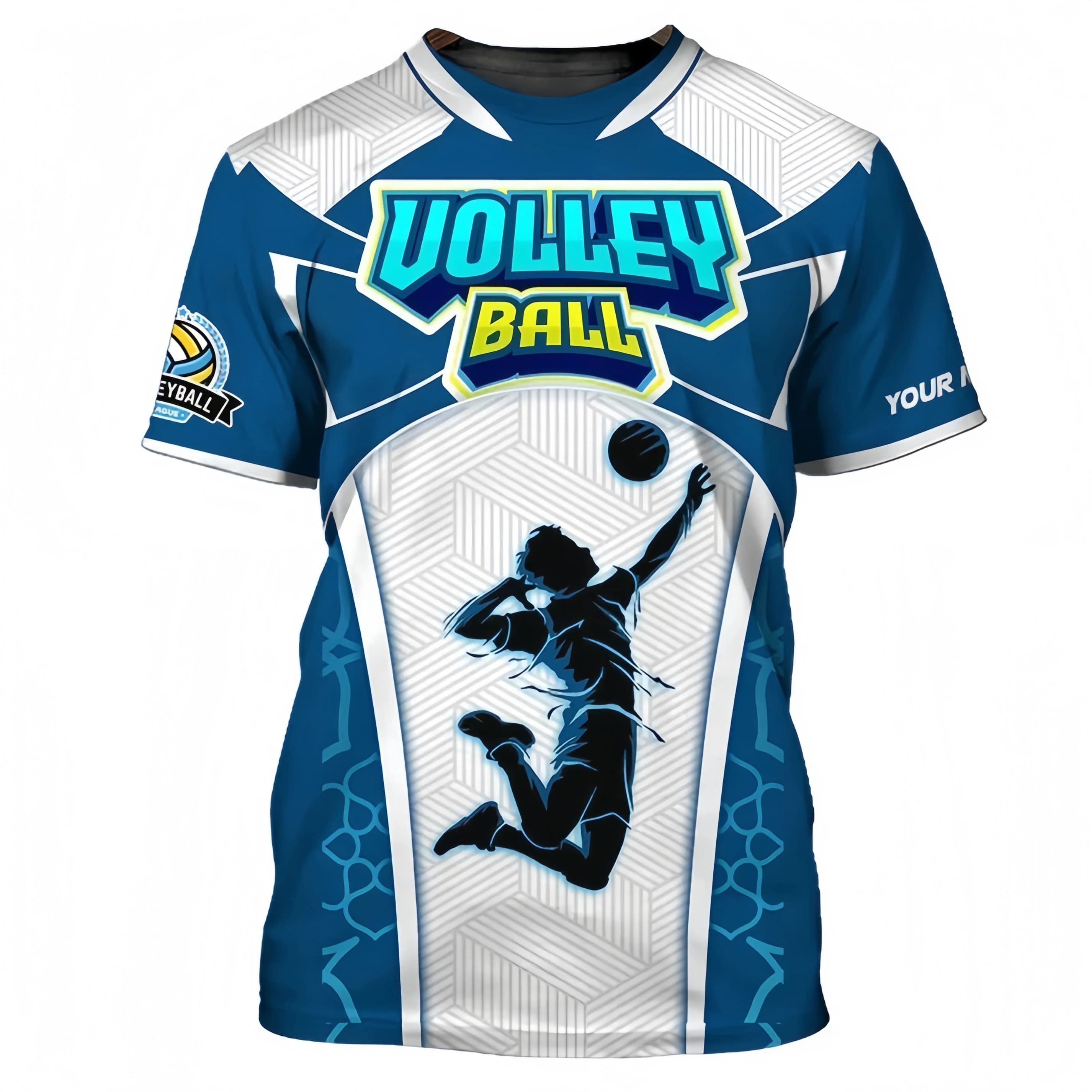 Men's Clothing Fashion 3D Printing Volleyball T-shirts Summer Breathable Short sleeves Men's Clothing Sports Trained O-Colle Top