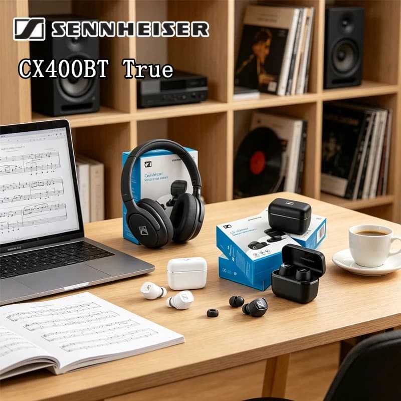 Cuffie In-Ear True Wireless Sennheiser CX400BT, Auricolari Bluetooth con Riduzione del Rumore Stereo e Bassi Potenti per Sport