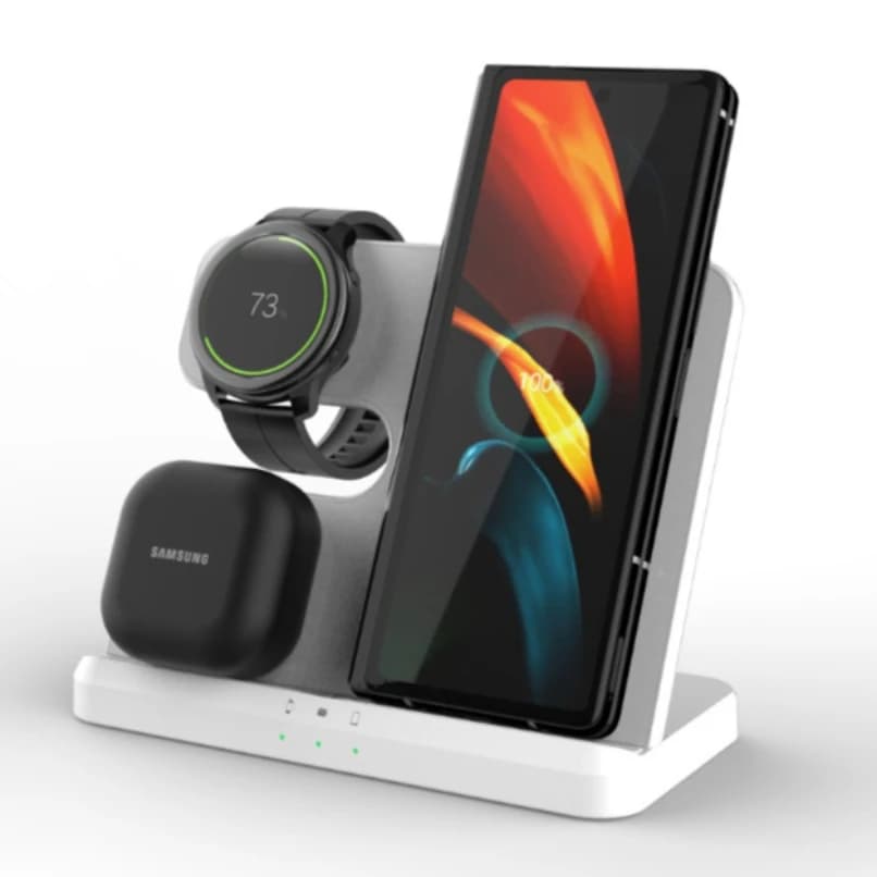 3 in 1 Fast Wireless Charger Stand For Samsung S26 S25 Fold 6/5/4/3 Galaxy Watch 6 4 Pro Active 3/2 Buds Charging Dock Station