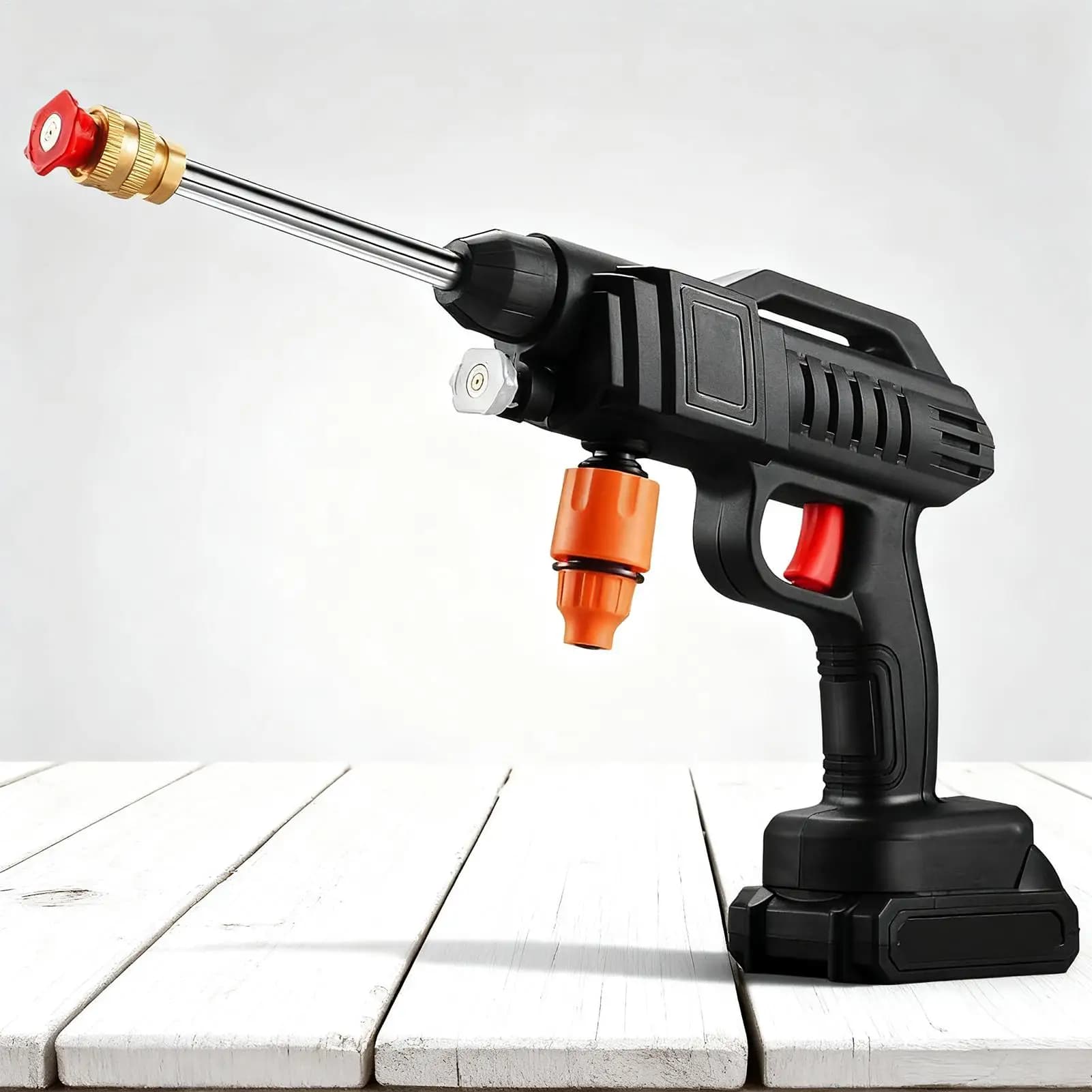 Portable Pressure Washer Cordless Cordless Cleaning Tool Rechargeable High Pressure Washer With 16.4 Ft Hose For Car Home Garden