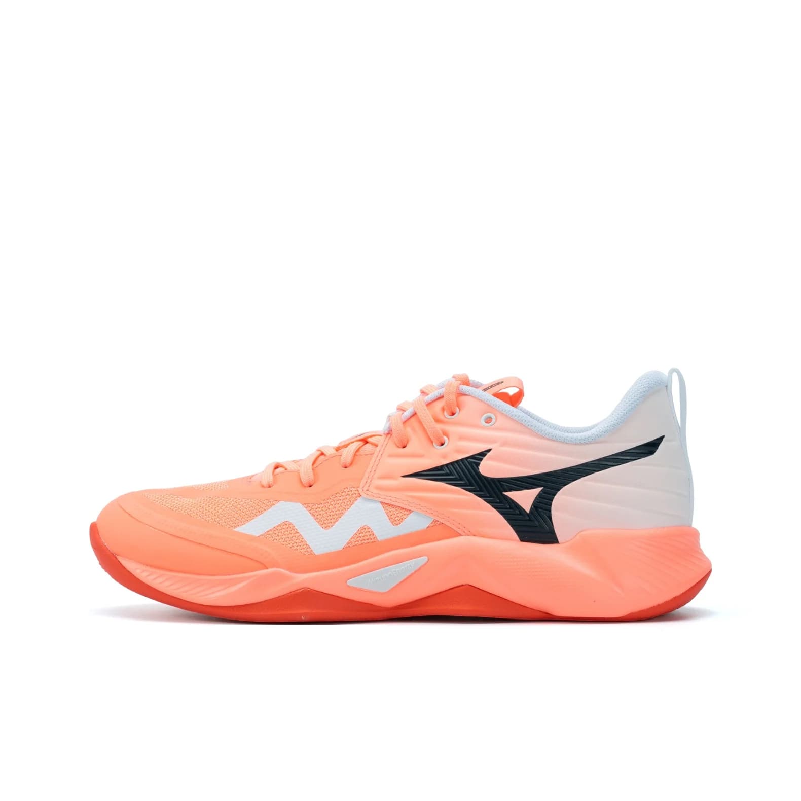 Mizuno WAVE MOMENTUM PRO Volleyball Shoes Unisex Low Top Pink Orange/White/Black V1GA254080