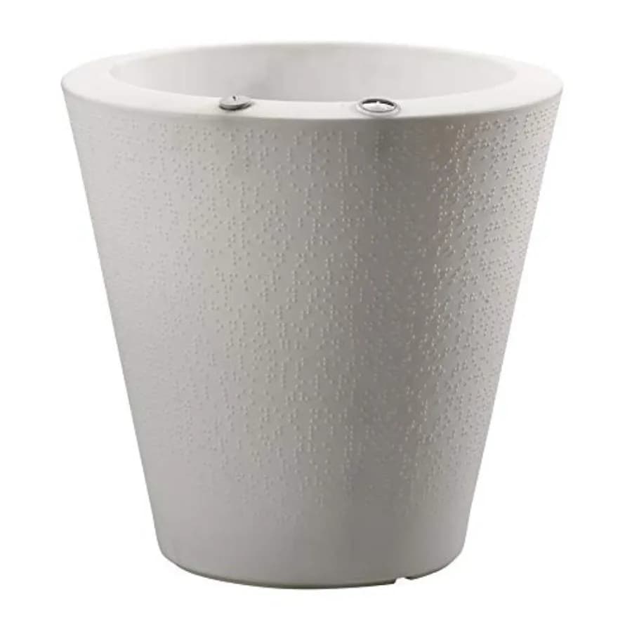Dot TruDrop Indoor/Outdoor Planter Self-Watering Plant Pot 26 Inches Alpine White UV-Resistant Polypropylene