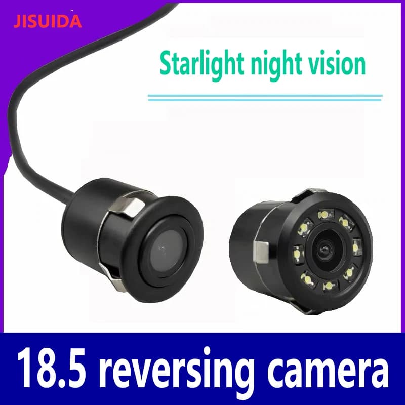 Telecamera per retromarcia HD starlight visione notturna 18,5 telecamera posteriore per auto impermeabile 8 stile lampada