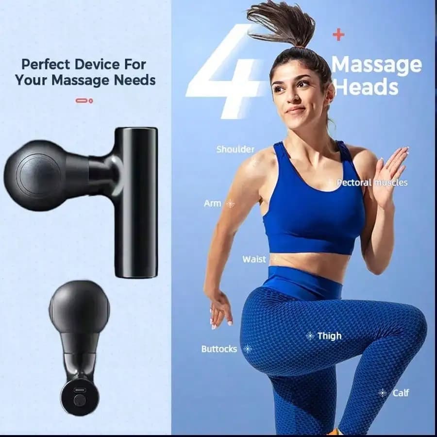 1pc Massage Gun, Deep Tissue Muscle Handheld Percussion Massager For Body, Back And Neck, Ultra Compact Elegant Design