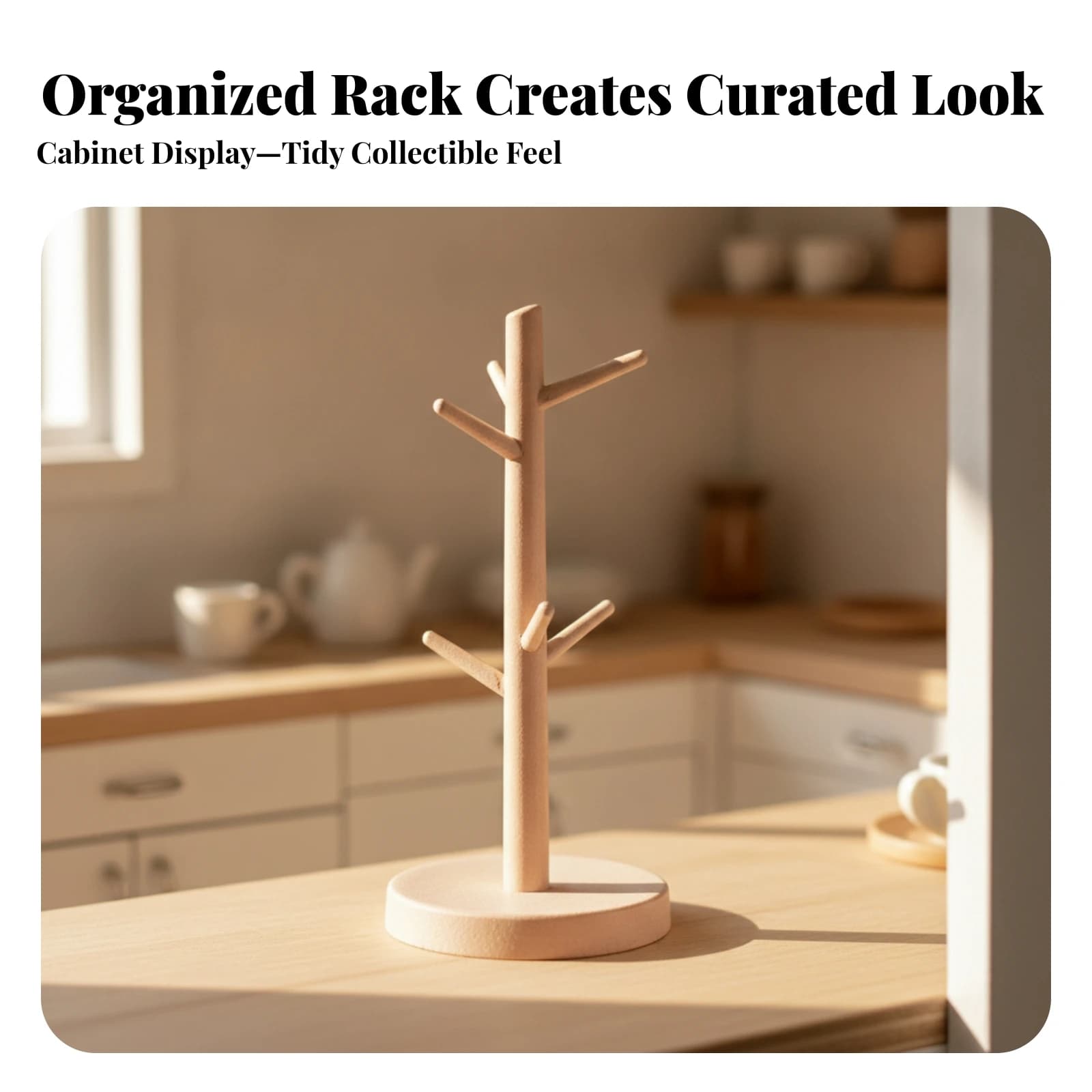 Miniature Cup Rack Authentic-Looking Dollhouse Mug Holder Miniature Mug Tree Decorative Dollhouse Cup Model Delicate