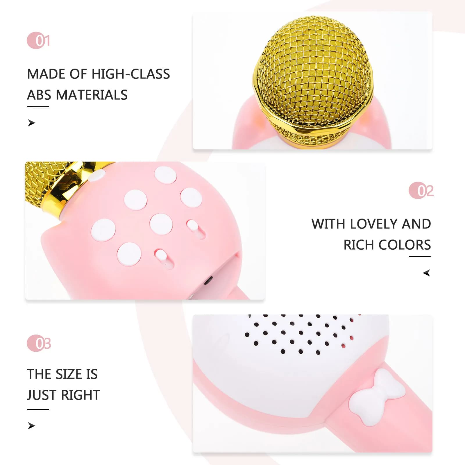 Set Creativo Microfono Elettronico per Bambini, Macchina per Karaoke Wireless, Giocattolo Musicale Educativo Colorato