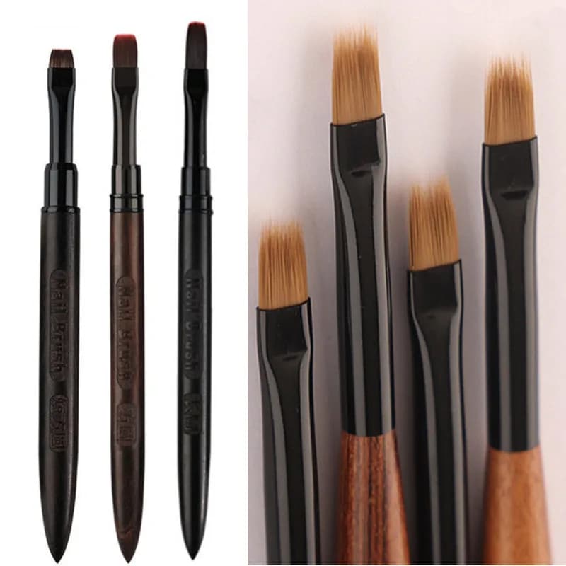 2 Pennelli per Manicure a Doppio Uso, Pennello per Sfumature in Gel, Penna Ultra Sottile per Disegno, Strumenti per Nail Art a Doppia Punta