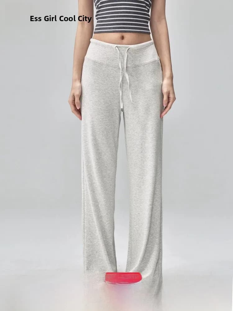 Pantaloni da Yoga a Gamba Dritta per Fitness, Comodi e Larghi, per Corsa e Allenamento, Pantaloni Lunghi Casual a Gamba Larga, Set Sportivo da Palestra
