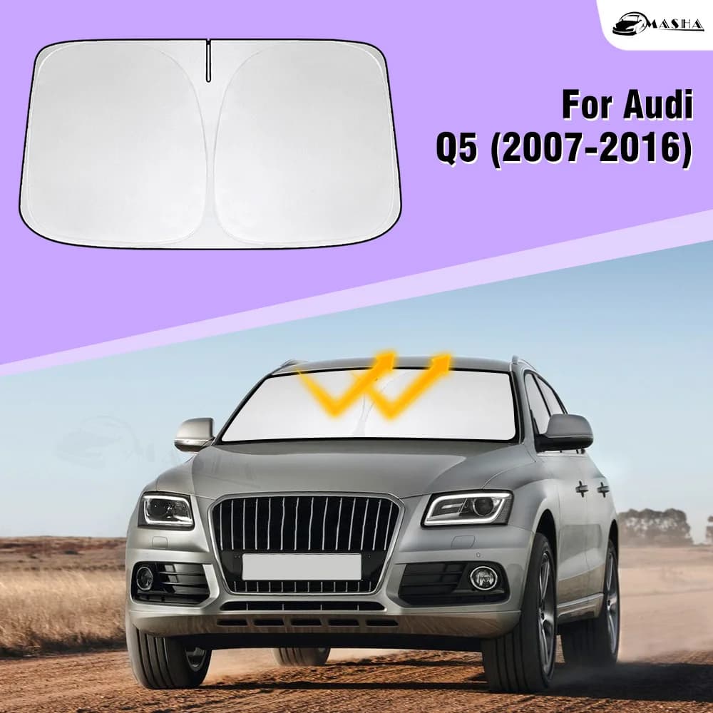 Parasole per Parabrezza Auto Audi Q5 2007-2026, Accessorio di Protezione Interna Riflettente per Modelli 2023 2024 2025