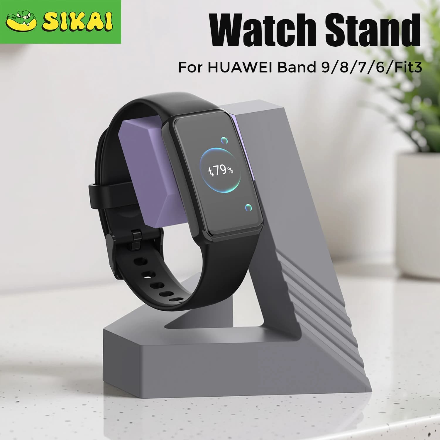 Stazione dock di ricarica per orologio SIKAI per Huawei Band 10/9/8/7/Honor Band 9/8/7/6 Supporto per caricabatterie rapido per orologio Huawei Fit3