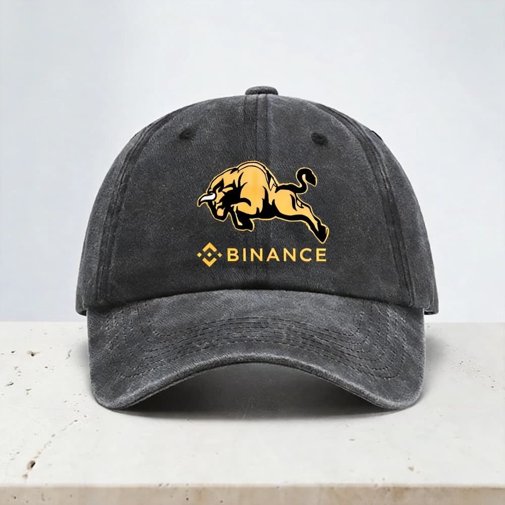 Binance Coin Crypto Miners baseball cap Unisex Vintage Washed cowboy caps outdoor casual sports Breathable soft top Sun hat