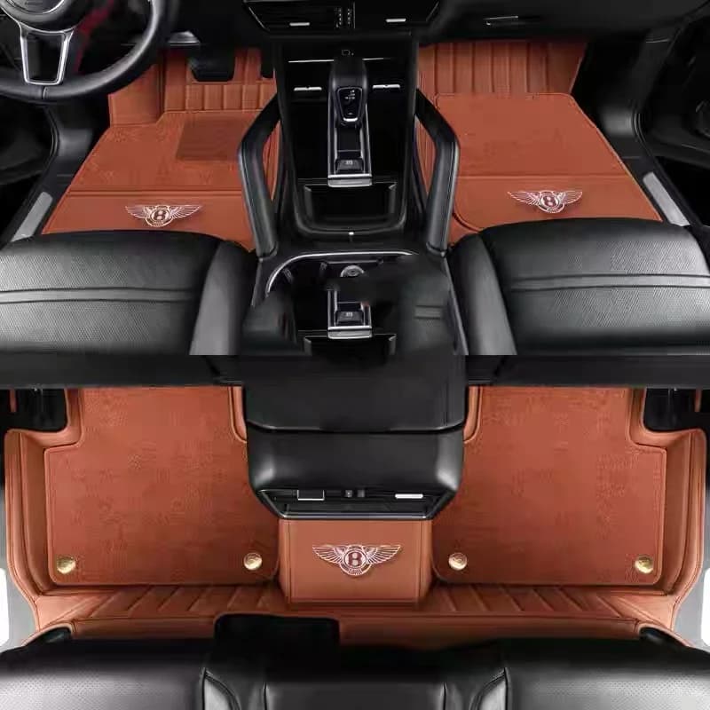 Per Bentley Flying Spur Continental GT Bentayga PHEV Mulsanne Bentayga Tappetini per auto in pelle piena