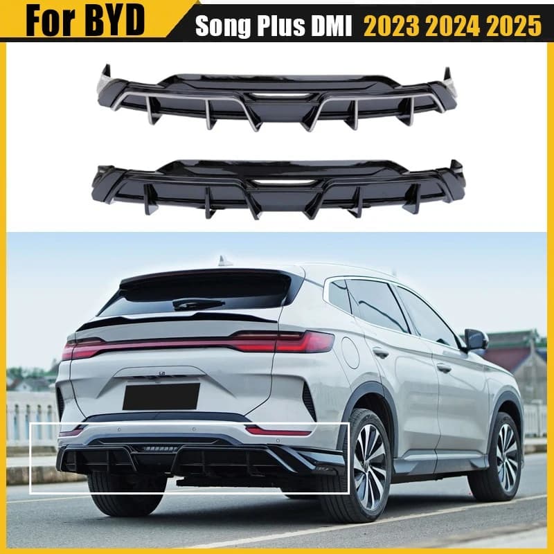 Rear Bumper Diffuser for BYD Song Plus Sealion 06 EV DMI 2023 2024 2025 Guard Protector BodyKit Modified Diffuser Spitter Tuning