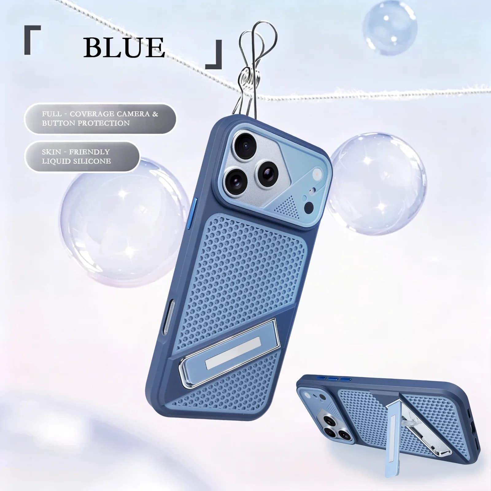 Cooling function phone Case with bracket suitable for iPhone 17 Pro Max 16 15 14 portable and drop resistant for Slim Fit Cover