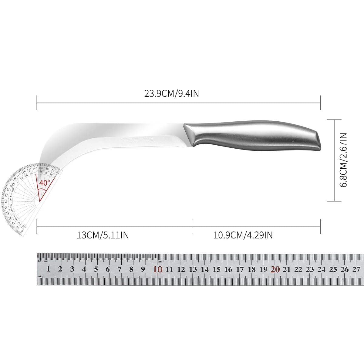 Newly Professional Pineapple & Sugar Cane Peeler - Stainless Steel Multi-Purpose Kitchen Paring Knife for Home & Commercial Use