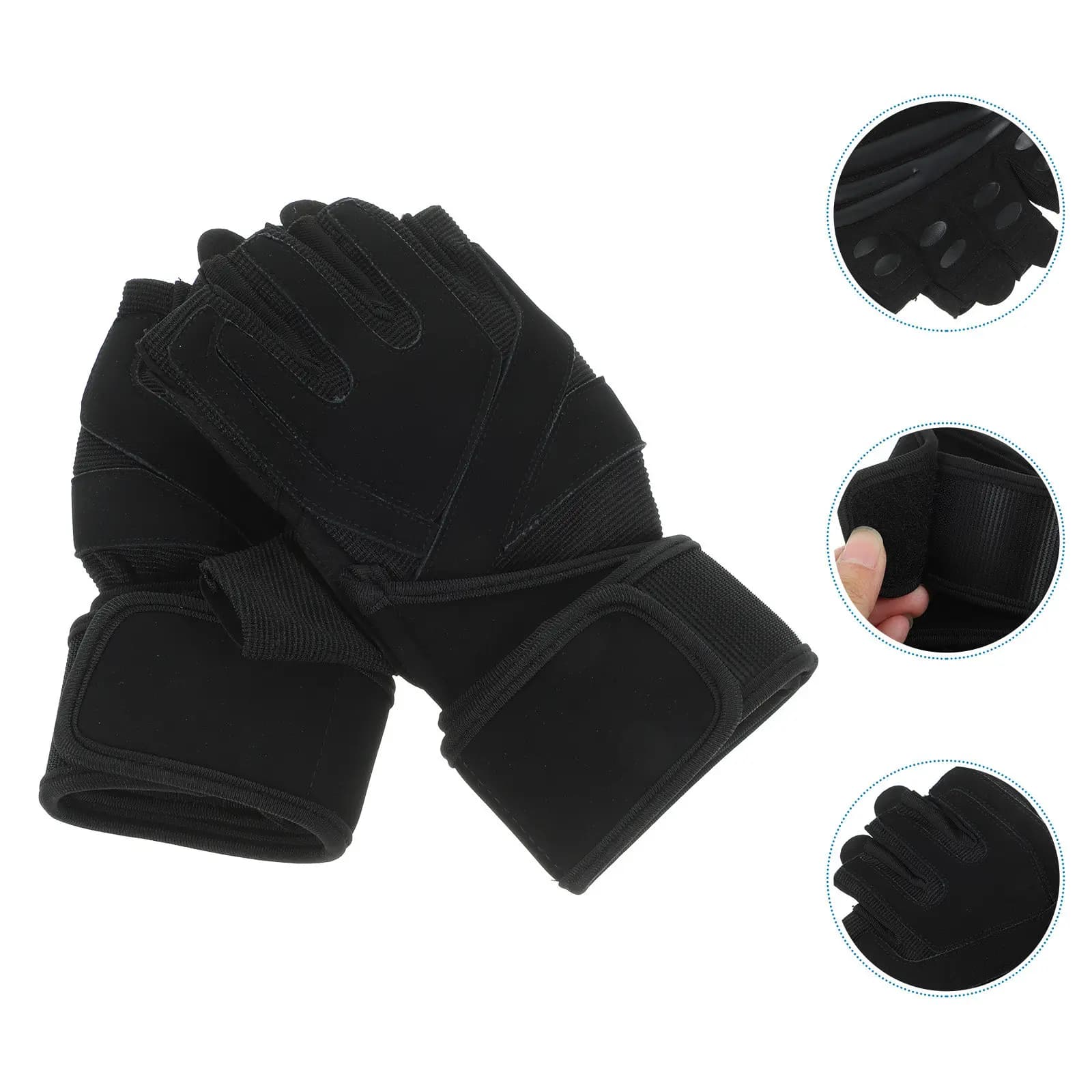 1 paio di guanti per sollevamento pesi, guanti fitness traspiranti, assorbenti del sudore, antiscivolo, per allenamento con manubri, allenamento in palestra