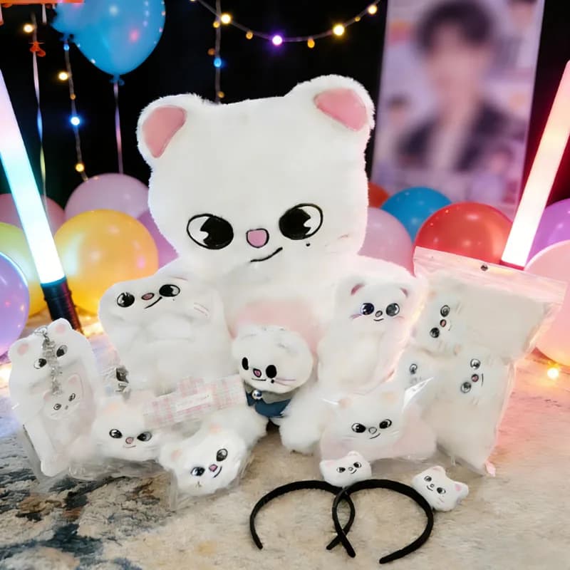 NUOVO Set di 10 Peluche Kpop Skzoo da 50cm, Giocattoli a Forma di Lupo Kawaii, Pupazzi Imbottiti di Grandi Dimensioni, Cuscini per Dormire, Regalo da Collezione
