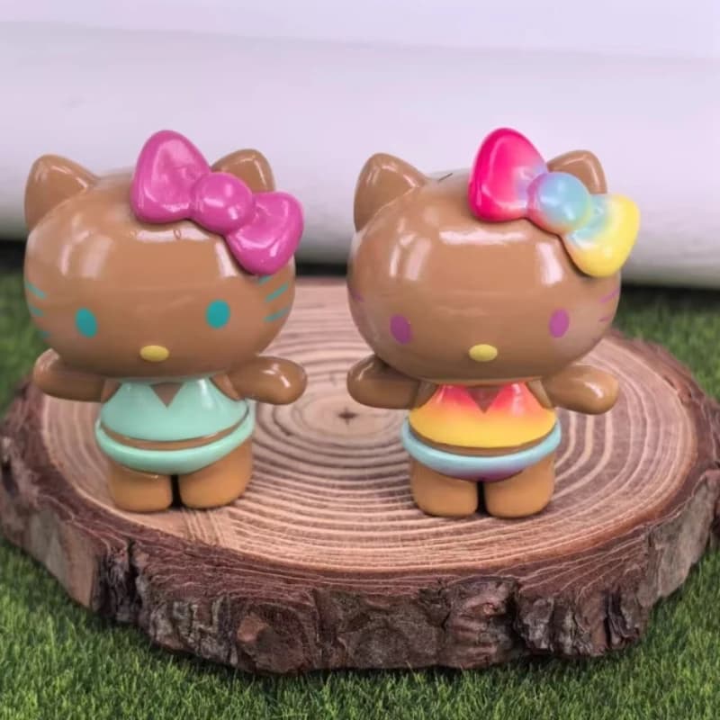 Kt Cat Summer Rainbow Candy Series Blind Box Mini Action Figure Simpatico arredamento per il desktop Display Giocattoli da collezione Regali di compleanno per bambini