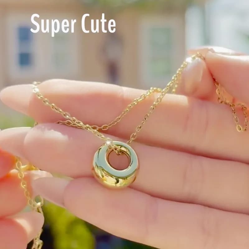 Collana Delicata in Oro per Donne e Ragazze, Piccolo Regalo, Ciondolo Carino, Girocollo in Acciaio Inossidabile Impermeabile, Gioielli per Compleanno