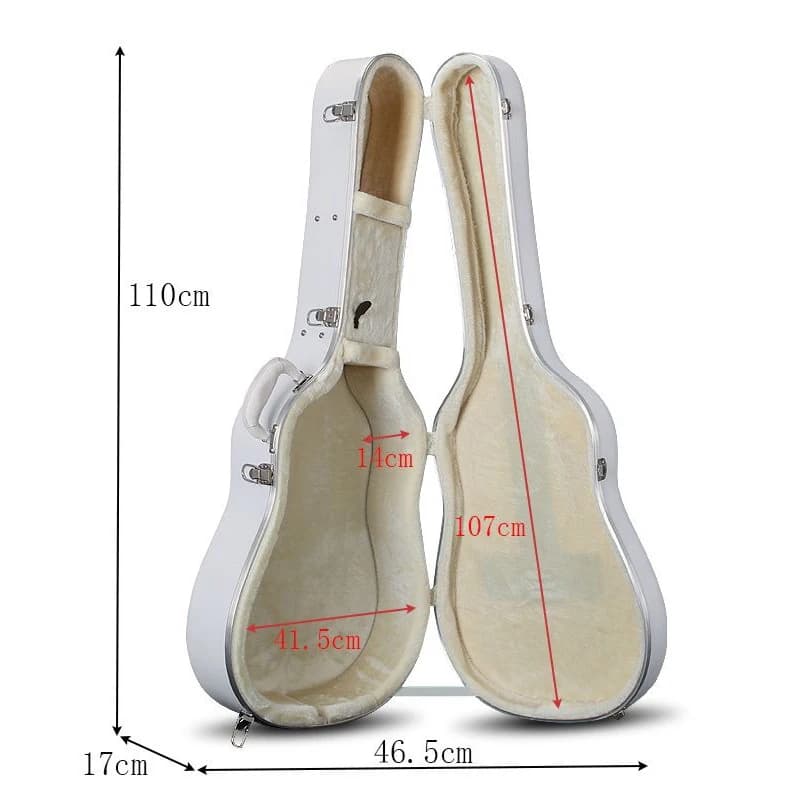 40/41inch Guitar Case Thickened Waterproof Hard Cases ABS Portable Shoulder Backpack Shockproof Handheld Box for Folk Guitars