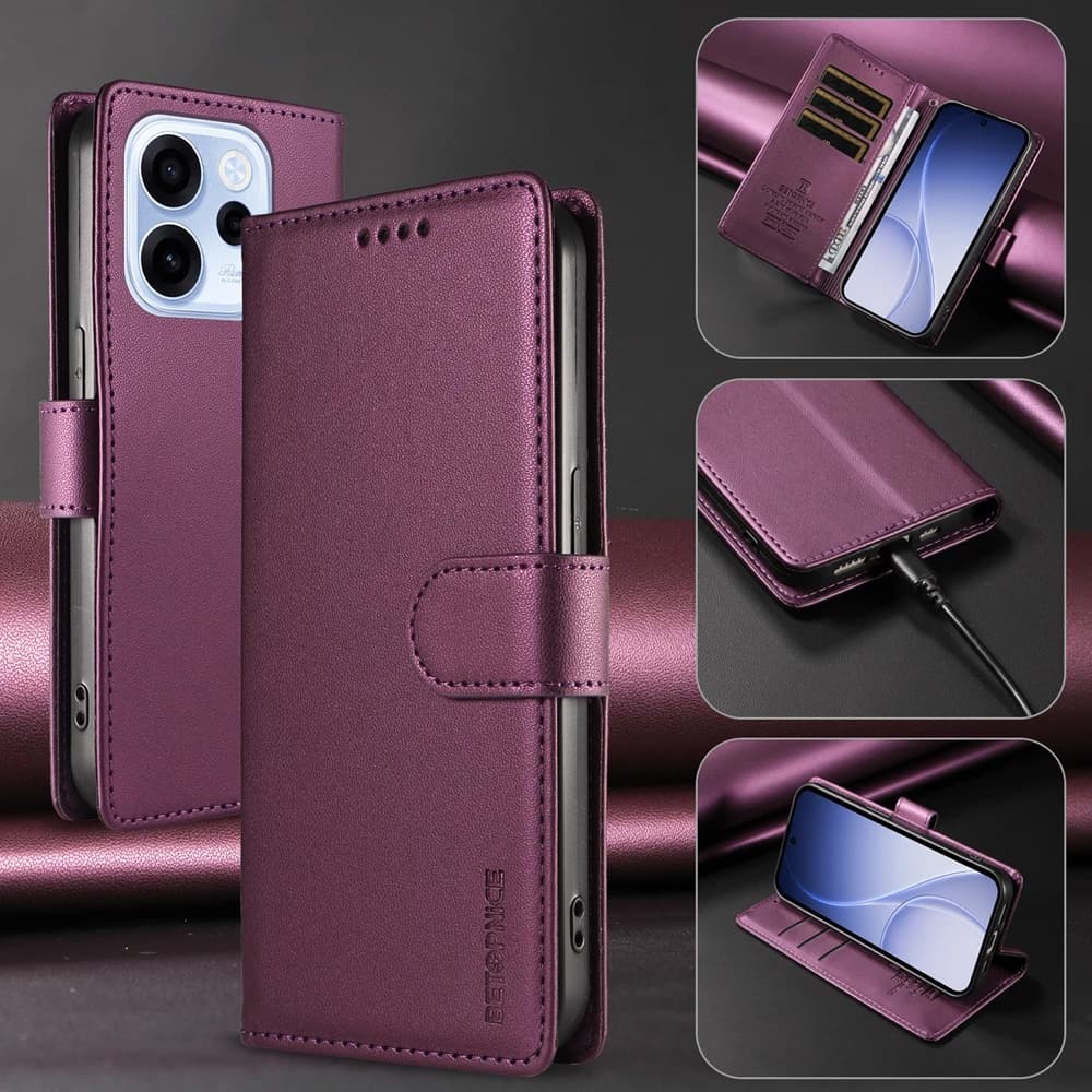 Magnetic RFID Blocking Leather Case For OPPO Reno 16F 16 15F 15 14F 14 13F 13 12F 12 11F 11 10 Pro 5G Phone Cover Shockproof
