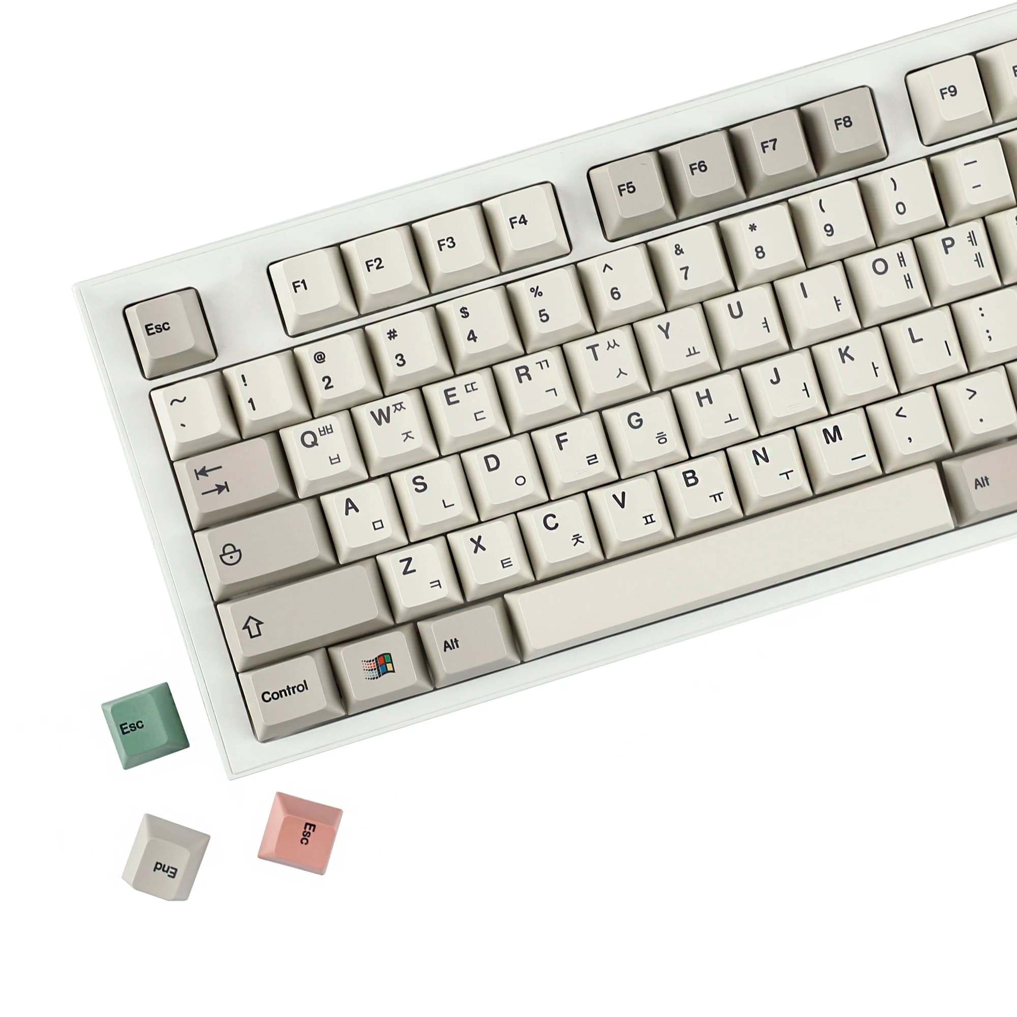 YMDK 161 keys 9009 English Korean German QWERTZ Cherry Profile Dye Sub PBT Keycap for mechanical keyboards 64 87 96 104 MX