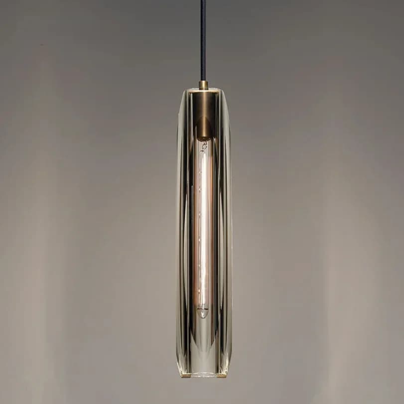 Lampade a sospensione postmoderne in cristallo per camera da letto comodino specchio dell'hotel lampada a sospensione grigia lampadari a soffitto per bagno decorazione