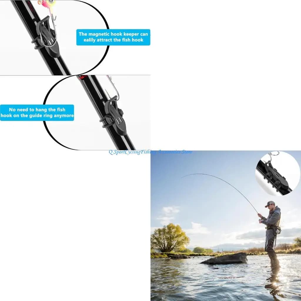 Fermo per gancio per canna da pesca con base in gomma antiscivolo e O-ring Stabilizzatori magnetici per gancio pesca per
