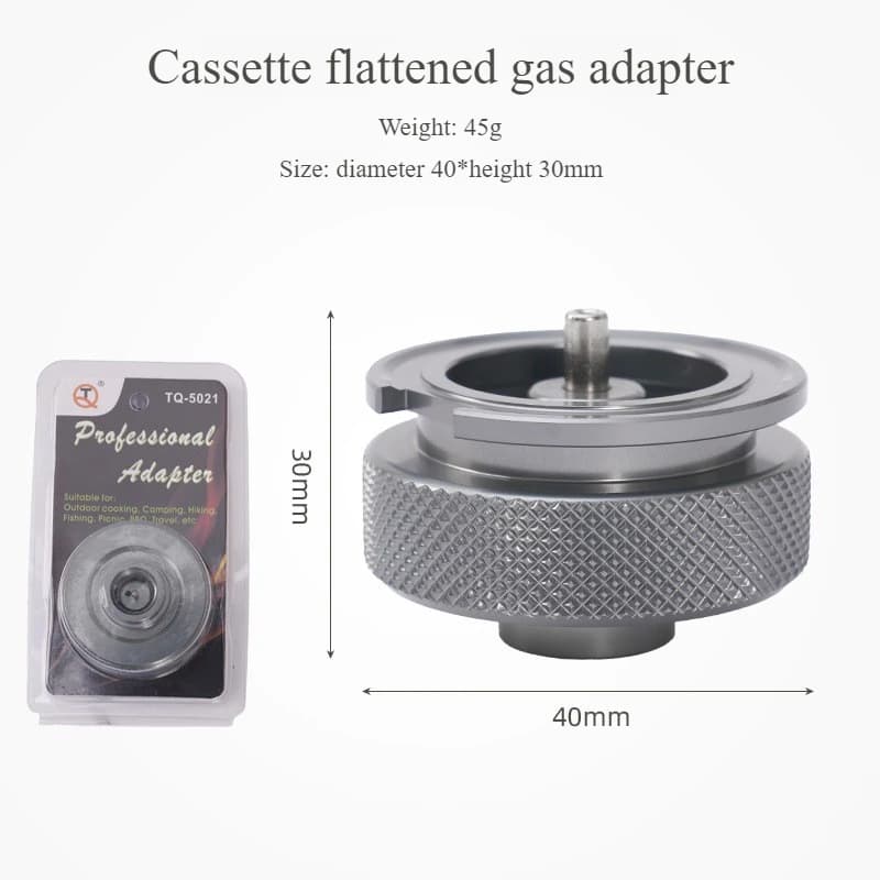 Aluminum Alloy Gas Candle Adapter | Quick Connection Thread Converter | Universal for Propano/Butano Suitable for Camping and Torque Stoves