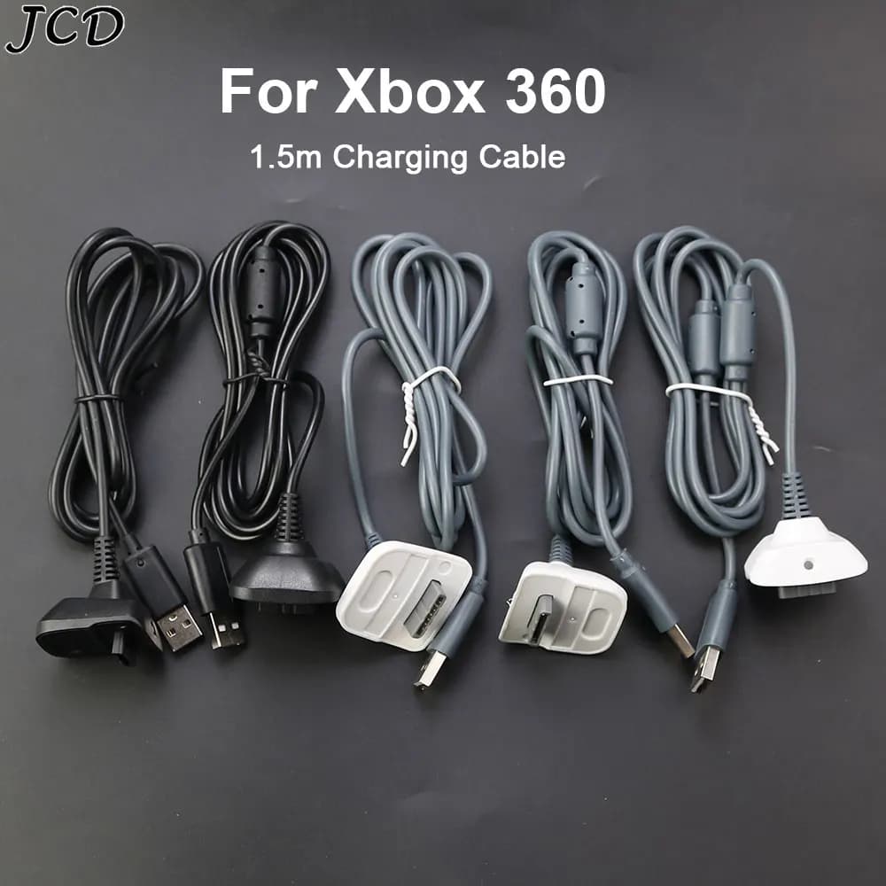 Cavo di ricarica USB JCD da 1,5 m per Xbox 360 Controller di gioco wireless Gamepad Joystick Cavo di alimentazione Cavo di ricarica Cavi di gioco