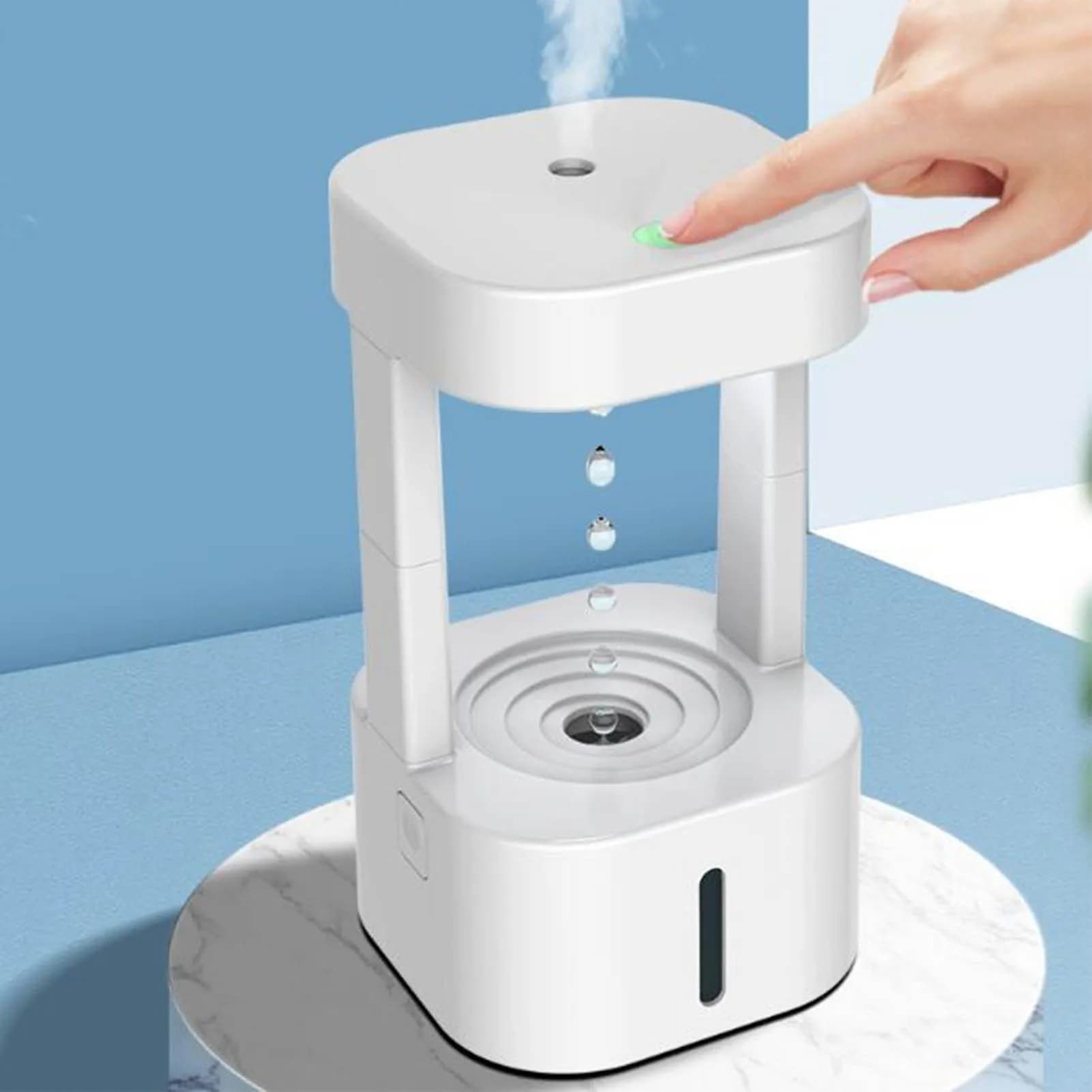 Umidificatori a nebbia Per uso domestico Plug In Silenzioso 580ml Anti Gravità Gocce d'acqua Umidificatore Camera da letto Ufficio Umidificatore