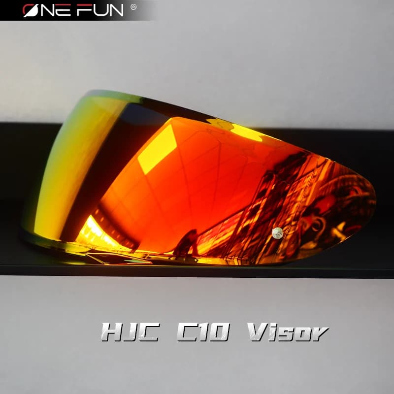 Visiera per casco C10 per HJC C10 HJ-34P Casco fotocromico integrale Maschera per lenti antiappannamento Scudo nero arcobaleno
