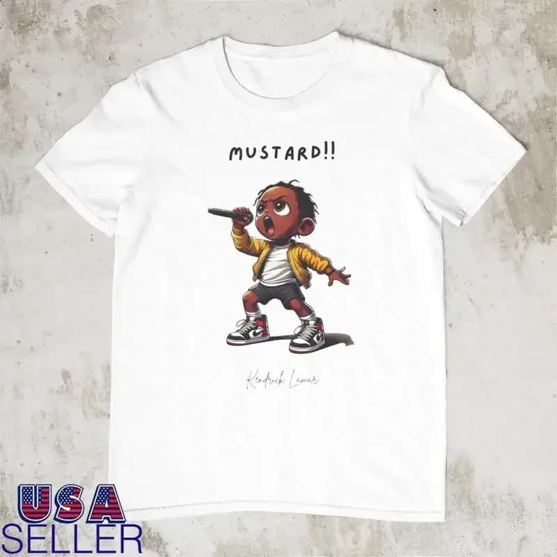 Maglietta firmata Kendrick Lamar Mustard Not Like Us, taglia completa S 5XL