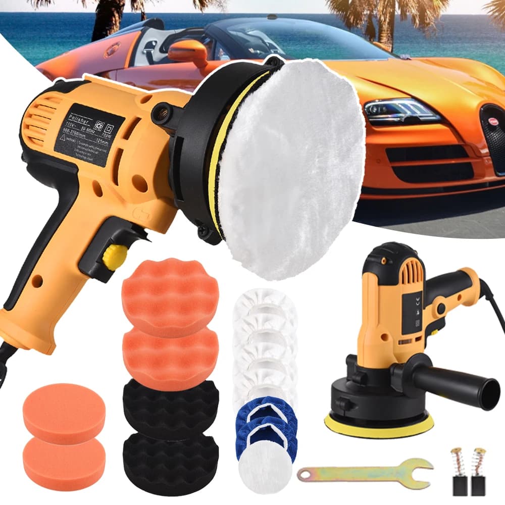 Lucidatrice elettrica Kit lucidatura per auto da 5 pollici Lucidatrice automobilistica a velocità variabile da 700 W Ceretta Ricambi auto Utensili elettrici