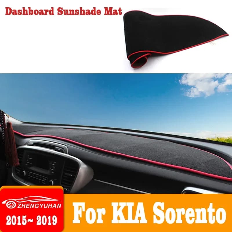 Per Kia Sorento 2015 ~ 2024 Auto Console Cruscotto Parasole Kit Anti-UV A Prova di Sole Antipolvere Tappeto antiscivolo Proteggere Pad Accessori